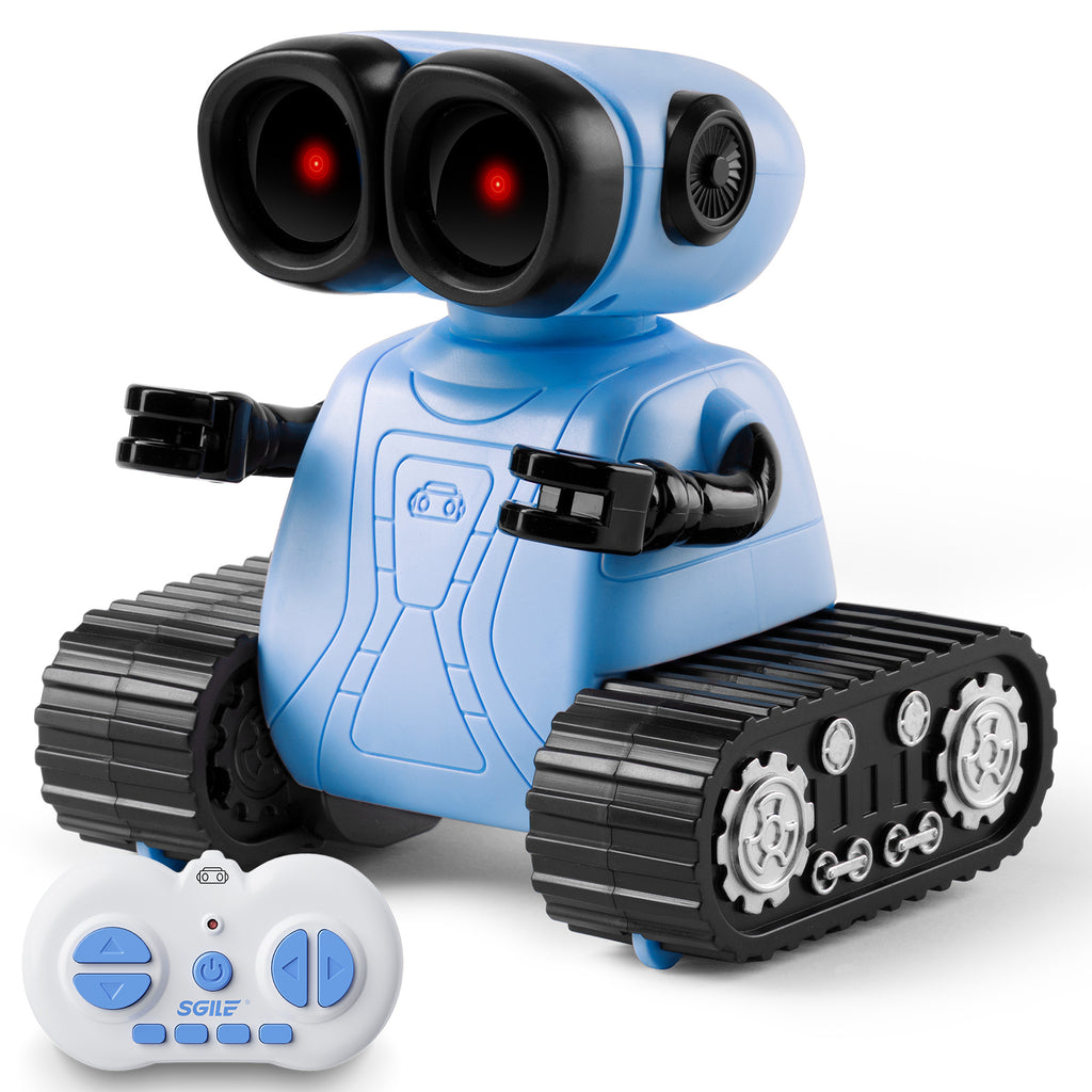 SGILE Remote Control Robot Toys with Music and LED Eyes,Blue