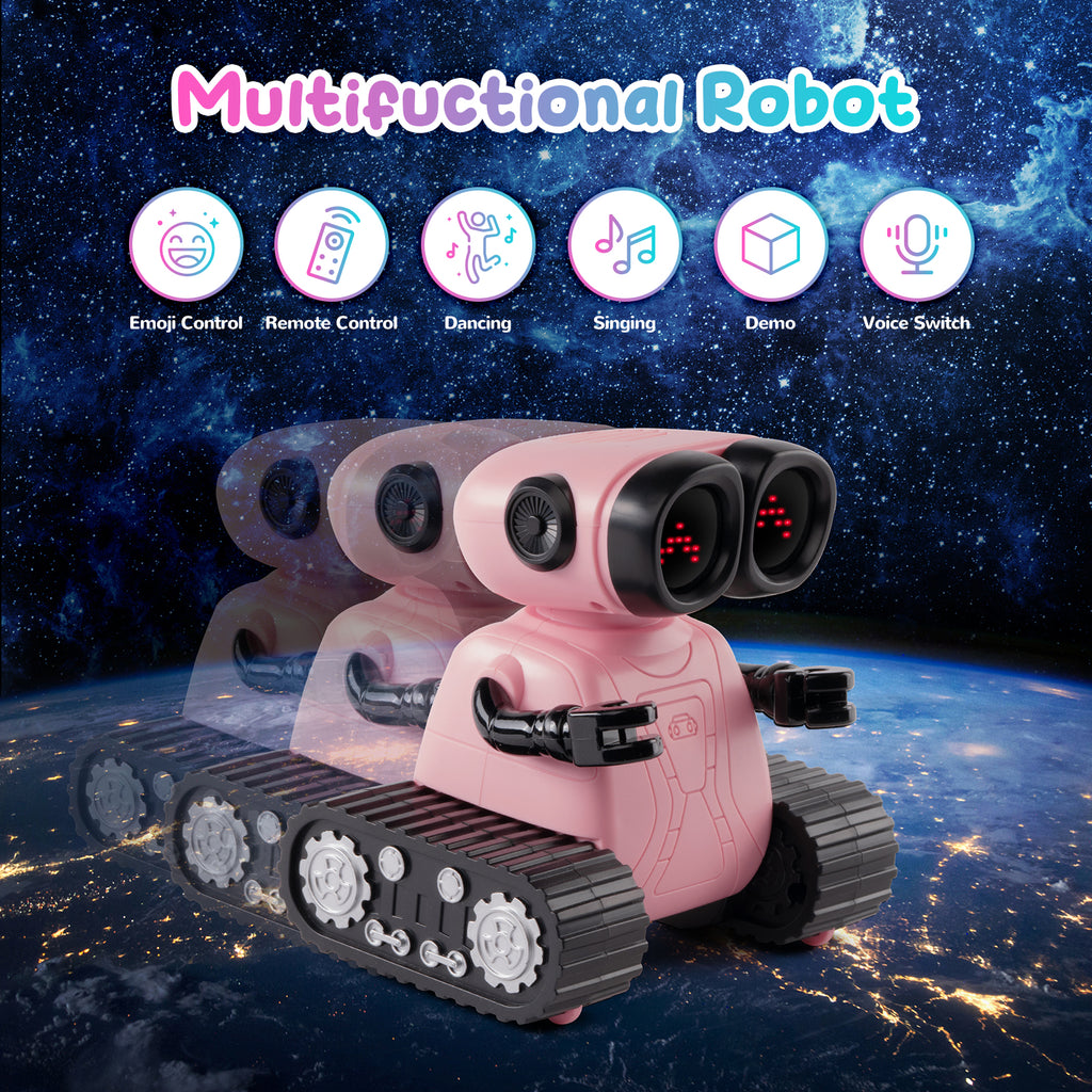 SGILE Emotional Remote Control Rc Robot Toys,Pink