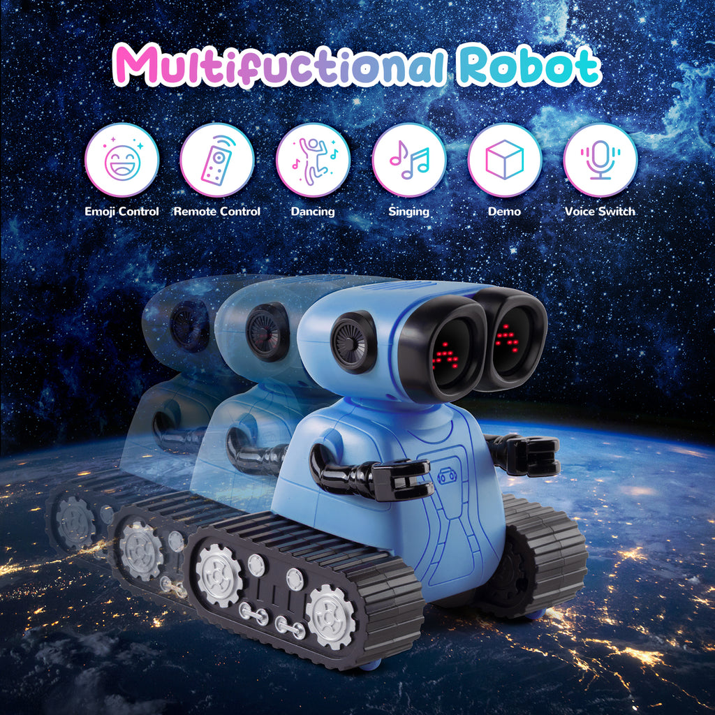SGILE Emotional Remote Control Rc Robot Toys,Blue