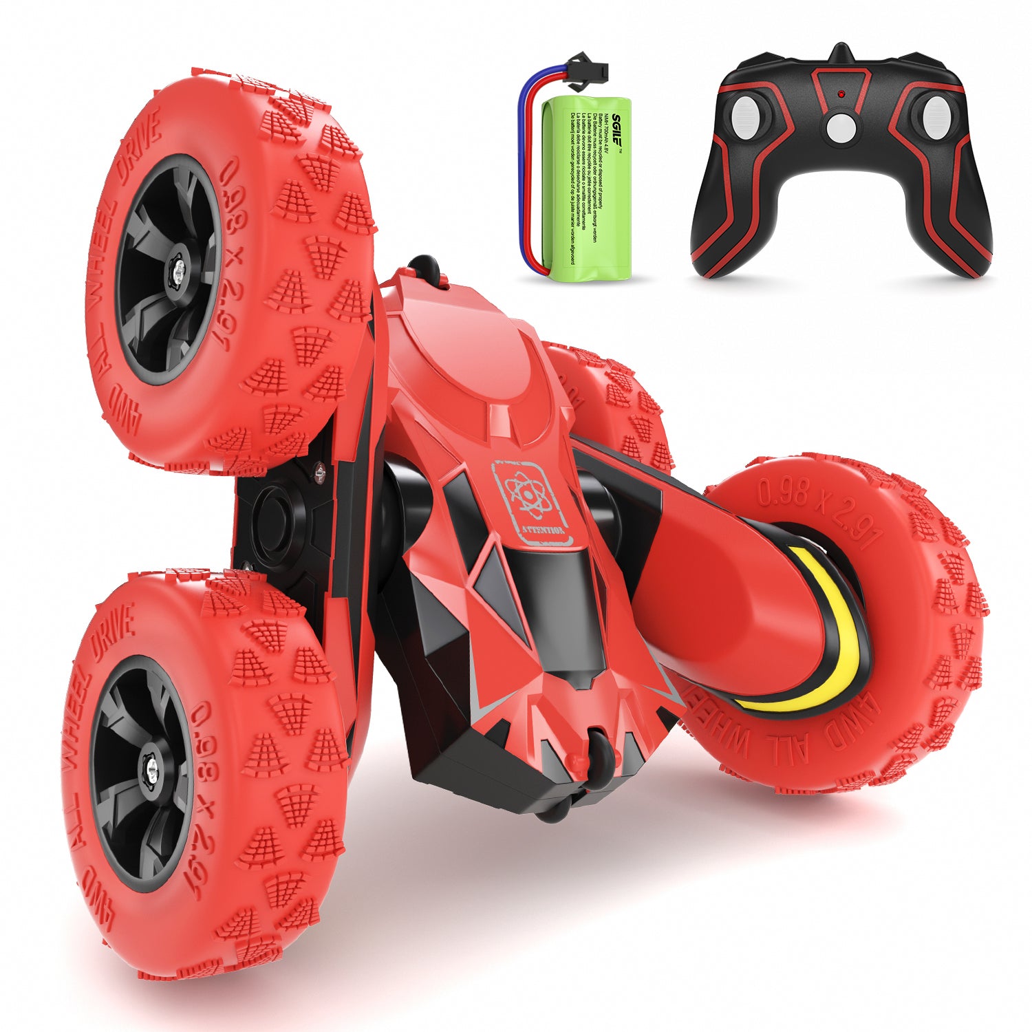 SGILE 4WD RC Stunt Car, Red – sgile