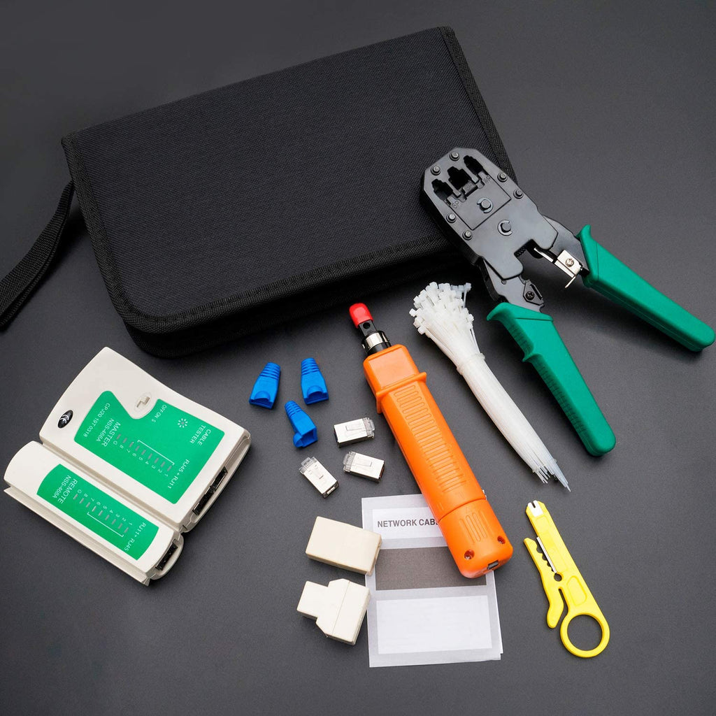 SGILE Network Tool Kits Computer Maintenance LAN Cable Tester 9-in-1 w ...