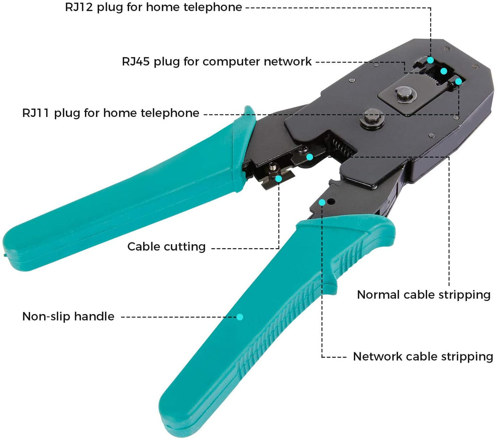 SGILE Pro 12-in-1 Network Repair Kits Computer Maintenance Lan Cable Tester Mobile Device Repair Set