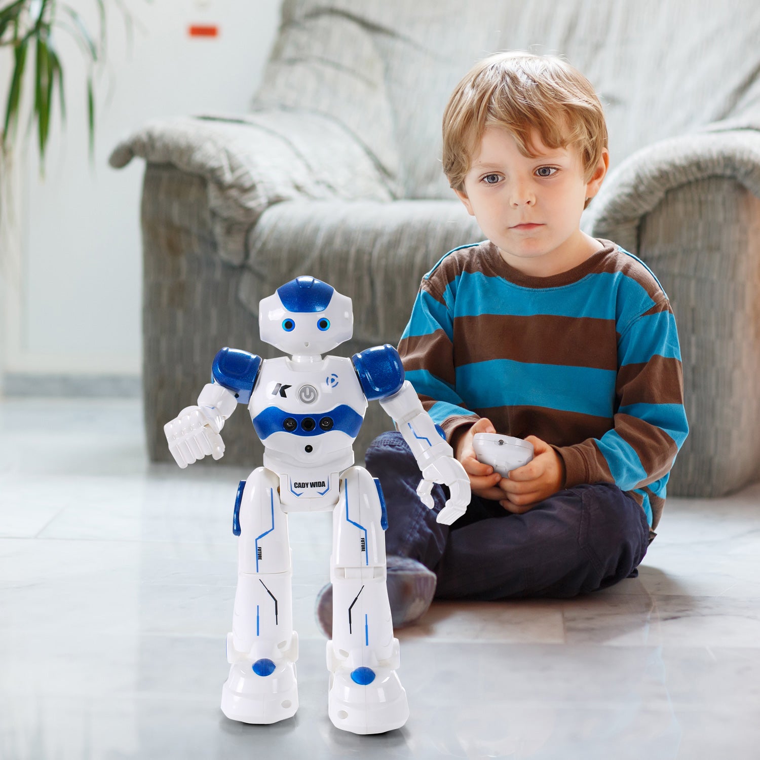 SGILE RC Robot Toy, Programmable Intelligent , Blue – sgile