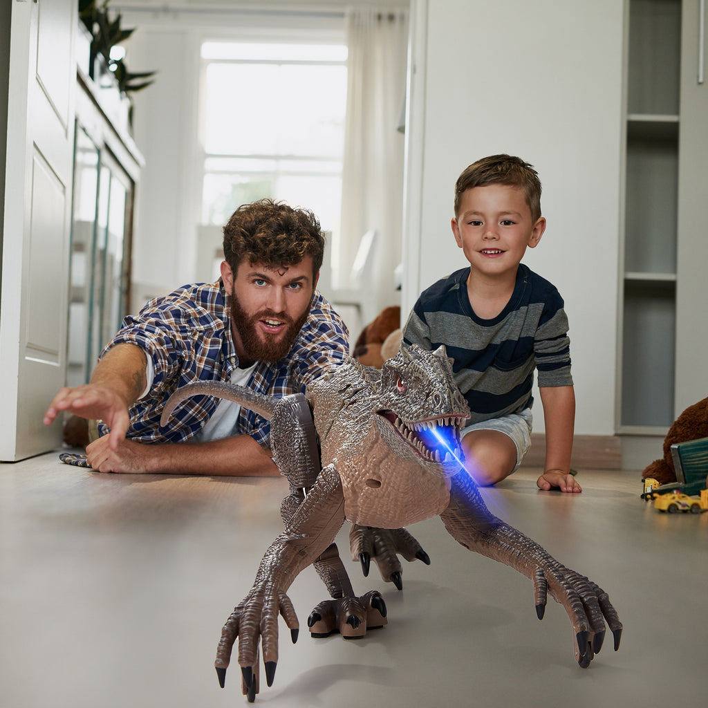SGILE RC Jurassic Dinosaur Toy with Light & Sound