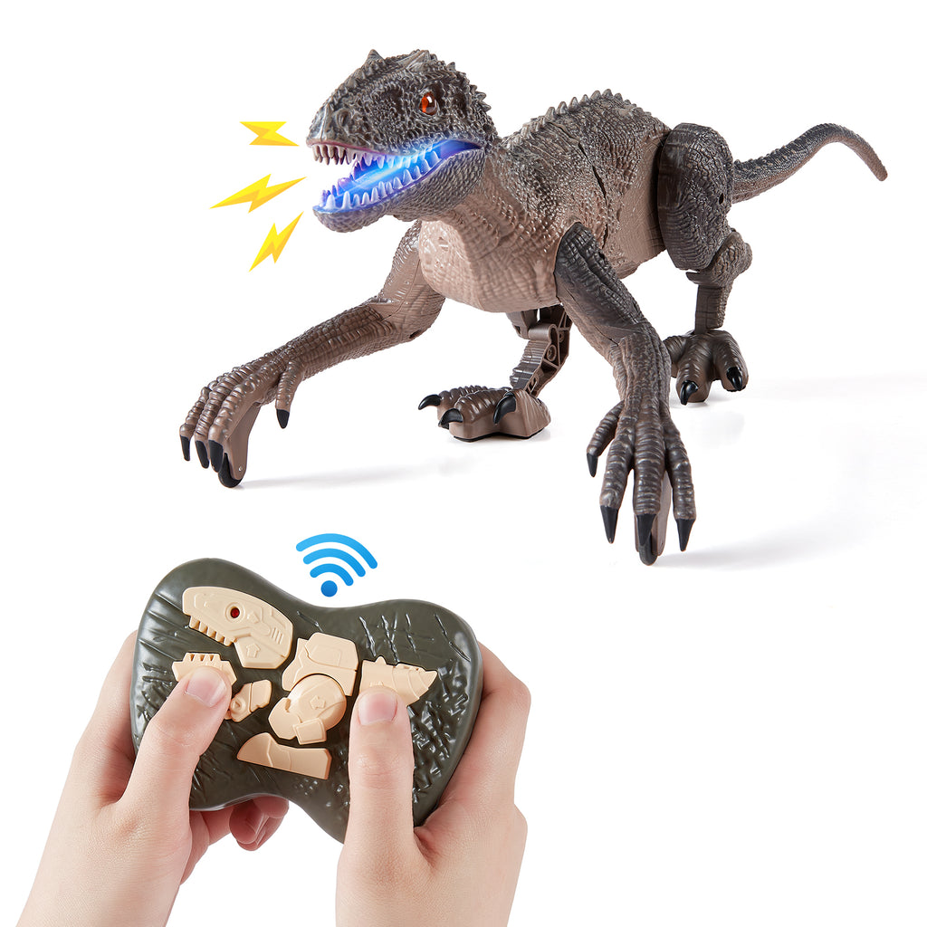 SGILE RC Jurassic Dinosaur Toy with Light & Sound