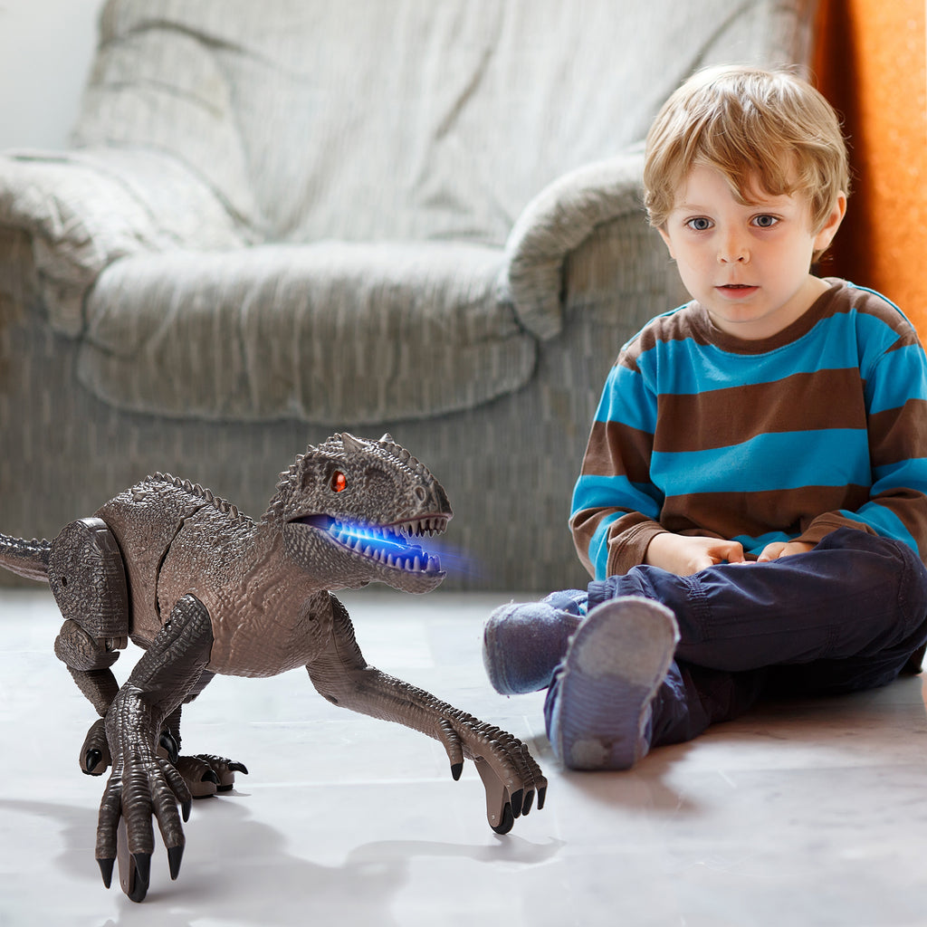 SGILE RC Jurassic Dinosaur Toy with Light & Sound